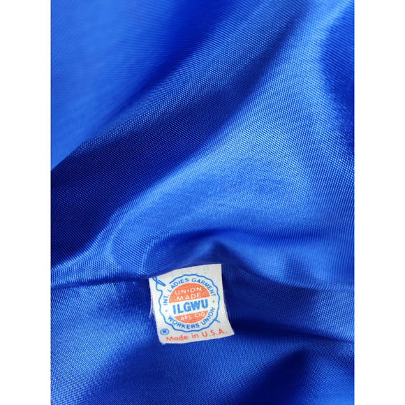 Vintage Alorna Petites Women's Royal Blue Pure Wool Midi Coat, Size 12-14P - Picture 10 of 13